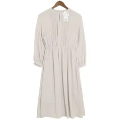 【新品 未使用】 ROPE PICNIC ロペピクニック 通年★ ワンピース ドレス フレア Sz.38T レディース 灰