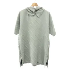me isseymiyake ミーイッセイミヤケ チュニック  変形カラー/半袖カットソー/ロング丈 MI73FT433   グレー レディース / 240001163713