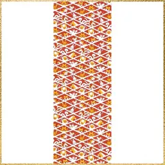 ☆彡送料無料でお届け☆彡Color:朱色 染の安坊 手ぬぐい「十二支大集合 朱色」 本染め 綿100% 特岡 日本製 35cm×100cm