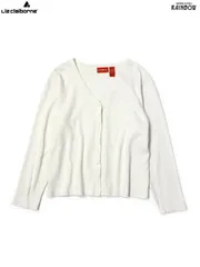 アメリカ 古着 Liz Claiborne ニット カーディガン 白 生成り 