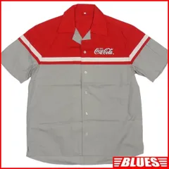 Coca-Cola コカコーラ シャツ L 古着 半袖 赤 グレー NR3915のサムネイル