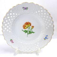 Meissen マイセン  ベーシックフラワー 透かし 24cm プレート　公田店
