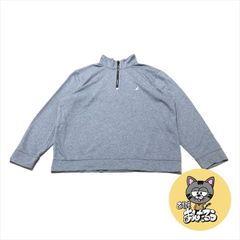 90s 古着 ノーティカ ハーフジップ 刺繍ロゴ スウェット 2XL