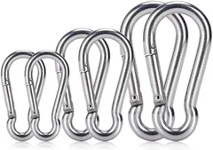 新品 カラビナ スプリングスナップ 強力ステンレス 304ステンレス スナップフック ミニカラビナ スプリングフック キーチェーンスプリングフック 多機能カラビナ アウトドアフック トレッキングフック キーホルダー ステンレス鋼カラビナ 落下防止フック 転倒防