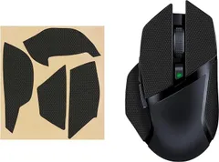 kwmobile マウスグリップ Razer Basilisk X Hyper Speed対応 グリップテープ - 滑り止め カット済 厚さ0.5mm 黒色のサムネイル