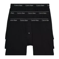 カルバンクライン：COTTON CLASSICS ボクサーニット 3PK (ブラック)