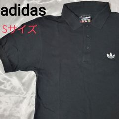 adidas ポロシャツ トレフォイルロゴ 90s ペルー製 黒 Sサイズ