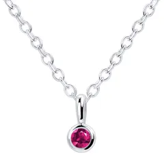 ネックレス レディース 1粒 フクリン 誕生石 ネックレス ダイヤモンド 誕生日 女性 ネックレス Sears (シアーズ) 13930-s  女性 誕生日プレゼント ルビー(7月)