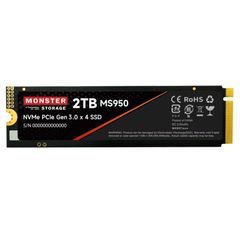 Monster Storage NVMe 2TB SSD PCIe Gen3×4 M.2 Type 2280 内蔵 SSD 3D NAND 国内正規品 メーカー5年保証 MS950G30PCIe3-02TB