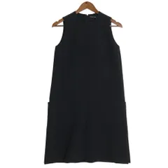 美品✨️YOKO CHAN ストレッチ ノースリーブ ワンピース ネイビー M 美品 ヨーコチャン ノースリーブ パールワンピース スリット