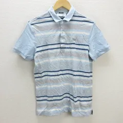 G■アシュワース/ASHWORTH  半袖ポロシャツ/ゴルフウエア【M】水色灰系/men's/103【中古】■