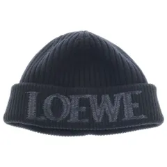 LOEWE (ロエベ) Wool Logo Beanie F540257X23 ウール ロゴビーニー ニット帽 ブラックのサムネイル