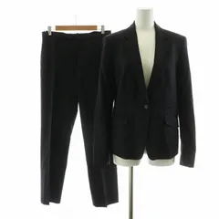 23区 オンワード樫山 シングルスーツ セットアップ 2点セット スラックスパンツ テーラードジャケット ストライプ 40 ネイビー JKWOIA0205 PRWOIA0206 /NQ ■MA