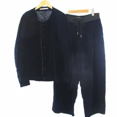 サスクワッチファブリックス SASQUATCH fabrix CHINESE PHOENIX FLIGHT JKT Velvet Wide Pant ベロア セットアップ ジャケット パンツ キジ 刺繍 紺 ネイビー Lのサムネイル