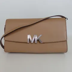 【MICHAEL KORS】マイケルコース MKロゴ ショルダーバッグ ブラウンベージュ レザー レディース【未使用品】3-5 41612
