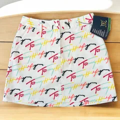 トミーヒルフィガーゴルフ　スカート　レディース　モノグラムロゴ　白　M　新品・未使用