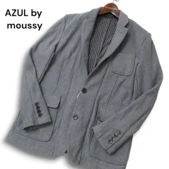 【新品 未使用】 AZUL by moussy アズール マウジー 秋冬  裏起毛★ アンコン テーラード ジャケット Sz.S メンズ グレーのサムネイル