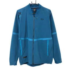 【超美品】オークリー ジャケット ブルー系 ストレッチ スカル  メンズ 2XL ゴルフウェア Oakley