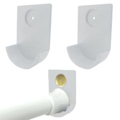 AllBright つっぱり棒落下防止パーツ つっぱり棒 落下 防止 収納 画鋲 耐荷重5kg 突っ張り棒 画鋲用 (ホワイト)