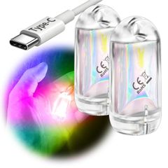 【在庫セール】EDC USB-C充電式 ミニランタン LED 11g 高輝度 ミニ 2個セット超軽量 懐中電灯 LEDライト ポケットライト 防水 超ミニ ミニ投光器 点灯3~50時間 DOKEEP (7色自動グラデーション)
