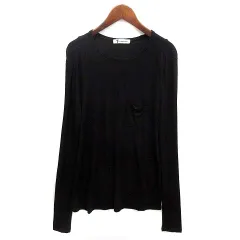 アレキサンダーワン ALEXANDER WANG レーヨン Tシャツ ロンT ポケット カットソー 薄手 長袖 ブラック 黒 XSのサムネイル