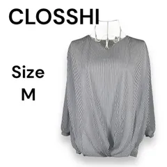CLOSSHI　クロッシー　7分袖　ストライプ　カットソー
