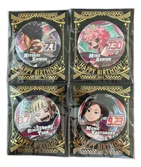 僕のヒーローアカデミア バースデー缶バッジ (2021) 4種セット ( 心操人使 & 芦戸三奈 & トガ ヒミコ & 八百万百 )