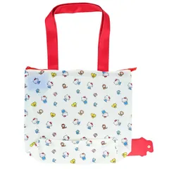 公式正規品【ハローキティ】サンリオグッズ　タグ付　3ルーム　マチ付き　エコ　トート　クーラー　バッグ　大容量　収納楽々　使い便利　多機能　正規品　公式グッズ　ins　映える　コレクション　プレゼント　新品