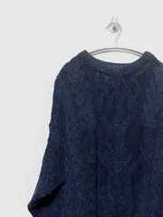 【aran crafts】アイルランド製 フィッシャーマンニットセーター XL アランクラフト arancrafts 古着