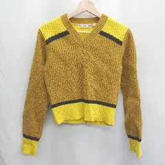 ◇ ⊇ UNIQLO ユニクロ MARNIとコラボ 長袖 ニット サイズM イエロー系 レディース E  【1502060004169】