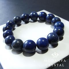 [beads579]ラピスラズリ12mm ブレスレット 16粒（天然石/ビーズ）