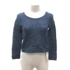 スピック＆スパン ノーブル Spick&Span Noble ニット カットソー Uネック 長袖 F 青 ブルー /MS