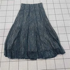 ◇ ⊂ PROPORTION BODY DRESSING レース ロング丈 フレア スカート サイズPS ブルー系 レディース E  【1509180006394】
