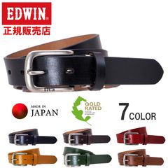 エドウィン EDWIN ベルト プレーン 手塗り 牛革 本革 レザー ロゴ メンズ レディース カジュアル プレゼント ギフト 日本製 正規販売店 22269289 0111171