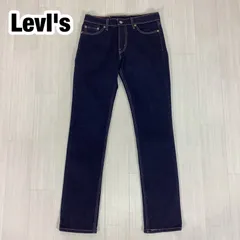 【美品】LevI's 511 リーバイス511 デニムパンツ ストレート ストレッチ W29 L32 ダークインディゴ 総丈105cm ウエスト73cm 股上24cm 股下80cm ワタリ22.5cm 裾幅16.5cm【古着】