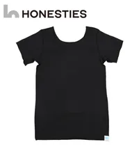 新品 未使用 HONESTIES オネスティーズ 裏表前後なし キッズ やわふわコットンインナー 517597【メール便】 ブラック