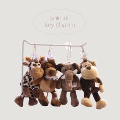 アニマルキーチャーム キーホルダー アニマル ぬいぐるみ キーチャーム カバン かわいい ギフト プレゼント アニマル マスコット 韓国