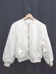 ◇ ⊇ SENSE OF PLACE by URBAN RESEARCH ナイロン 長袖 中綿 ジャケット ブルゾン サイズOne アイボリー系 レディース E  【1410230021444】