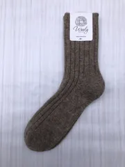 グレー！ウール 100% 無染色 モンゴル産 靴下 ウールソックス