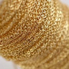 14KGF あずきチェーン 小豆 アクセサリーチェーン ハンドメイド アクセサリー パーツ 切り売り 25cm