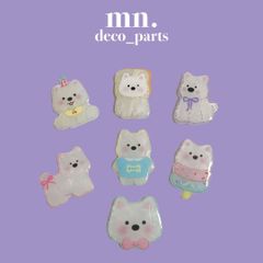 【1つ70円】各1点★デコパーツ　アクリルパーツ　プラ板風　いぬ　犬　シュナウザー