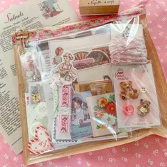 ジャンクジャーナル コラージュ素材 紙モノ おすそ分けパック ヴィンテージ風 ＃3−7