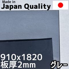 ポリカーボネート板 2mm グレー 定尺品 910x1820mm　両面耐候 カーポートにおすすめ