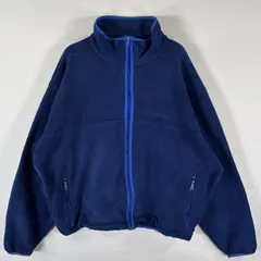 古着 80's/80年代 ヴィンテージ エルエルビーン L.L.Bean フルジップフリースジャケット ワンポイント刺繍 筆記体 ロゴ  ブルー系 メンズ