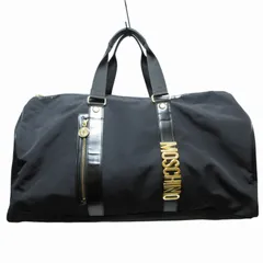 モスキーノ MOSCHINO 2WAY ボストンバッグ ハンドバッグ ショルダー 旅行鞄 ナイロン ゴールド金具 黒 ブラック 0608 IBO52のサムネイル