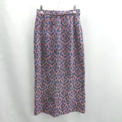 ◇ ⊇ Ray BEAMS レイ ビームス パイル ジャガード ロング丈 タイト スカート サイズ1 ボルドー系 レディース E  【1501230044769】