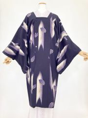 道行【新品】袷 対応身長:165cm前後 紫色 麻の葉 109-0006