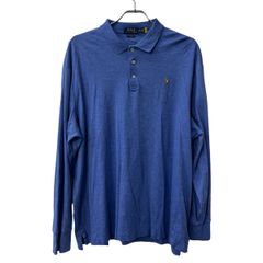 POLO RALPH LAUREN 長袖 ポロシャツ 2XL ブルー ポロラルフローレン ビッグサイズ 古着卸 アメリカ仕入 a708-5030