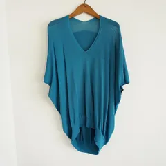 #snc ランバン LANVIN チュニック 38 青系 半袖 ニット ドルマン レディース [762703]のサムネイル
