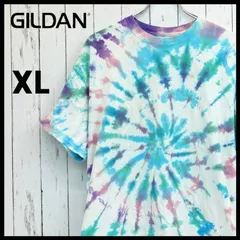 GILDAN ギルダン タイダイ柄 Tシャツ 半袖 ブルー グリーン パープル ピンク XL